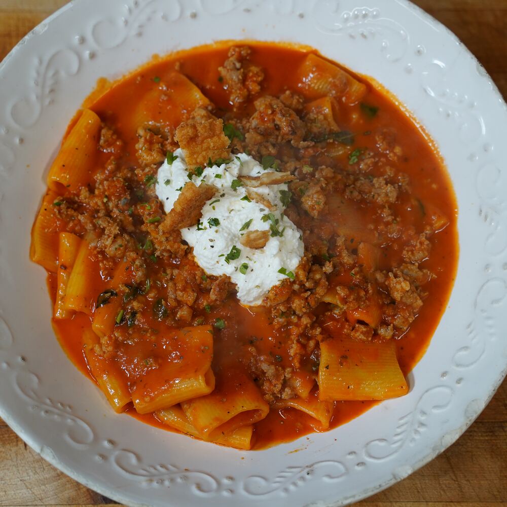 Rigatoni bolognese
