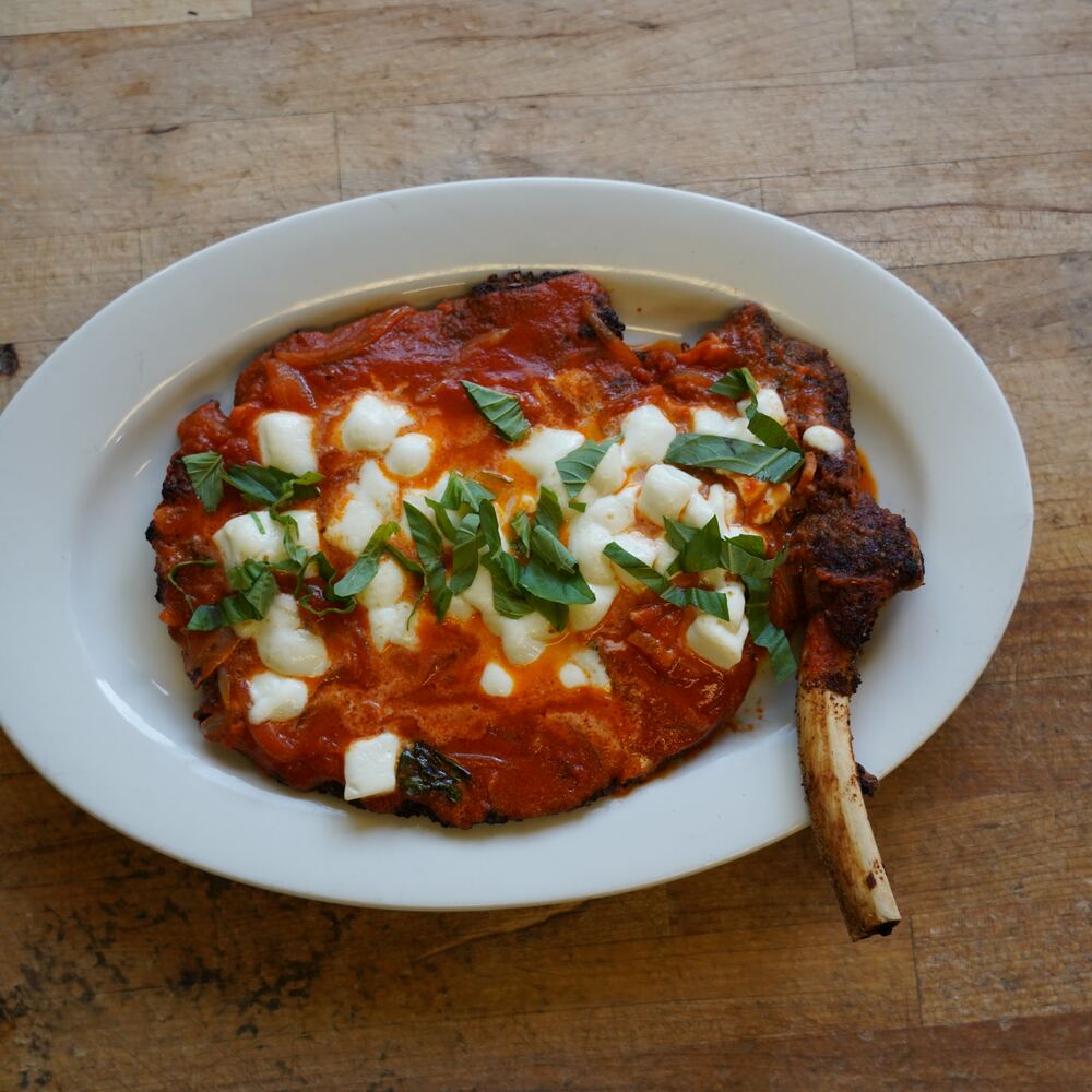 Veal chop parmigiana